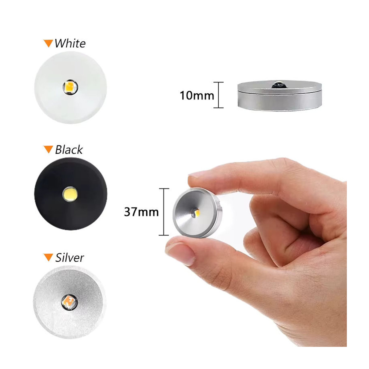 teetealy LED Möbelbeleuchtung USB 5V Mini Spot Licht aus Aluminium in Weiß 3W - Bild 1