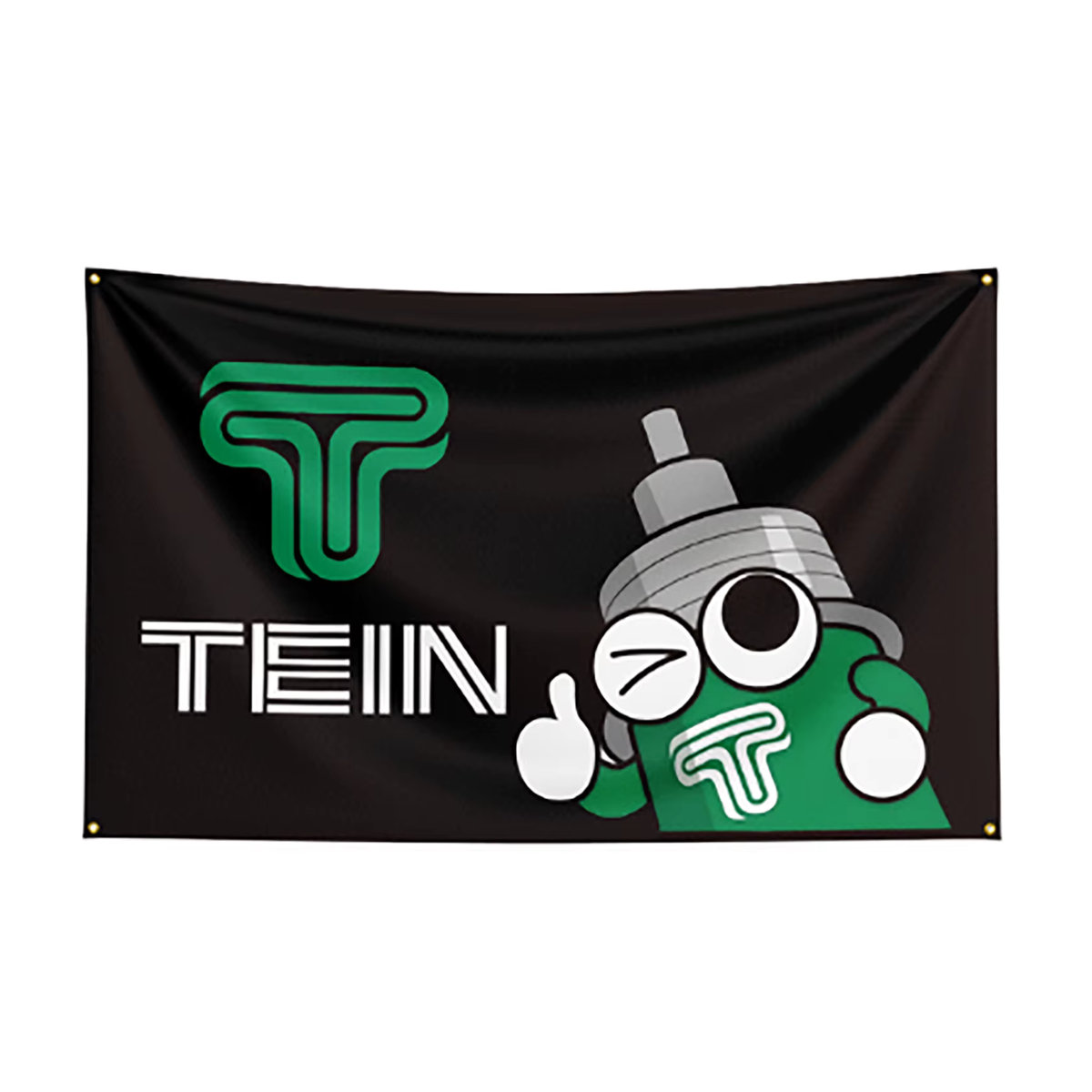 Teins Rennwagen-Banner aus Polyester in Schwarz, B/H: 60 x 90 cm - Bild 3