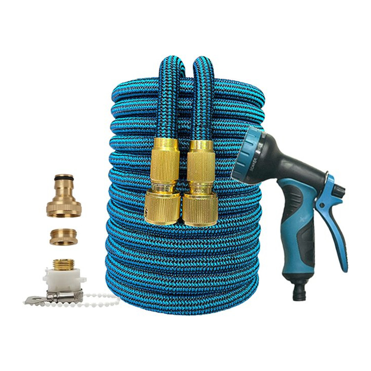 Teleskop-Gartenbewässerungsrohr aus Kunststoff für die Gartenbewässerung und Autowaschanlagen, Blau - Bild 1
