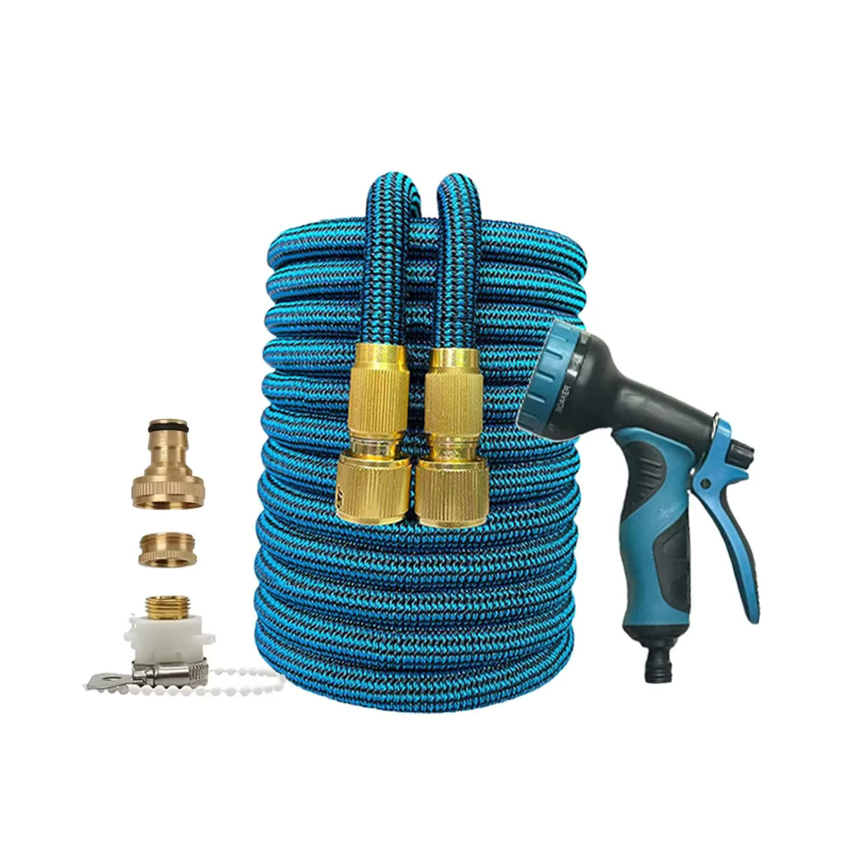 Teleskop-Gartenbewässerungsrohr aus Kunststoff für die Gartenbewässerung und Autowaschanlagen, Blau - Bild 4
