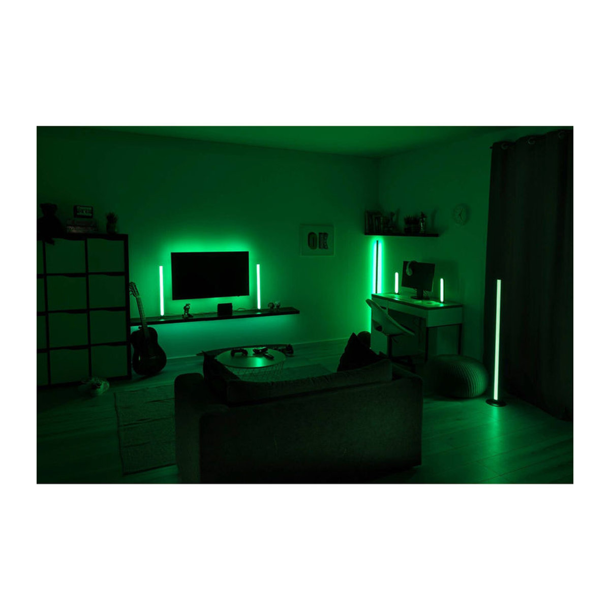 Tendo LED Stehleuchte aus Metall in Schwarz, modern und minimalistisch, Höhe: 115 cm - Bild 2