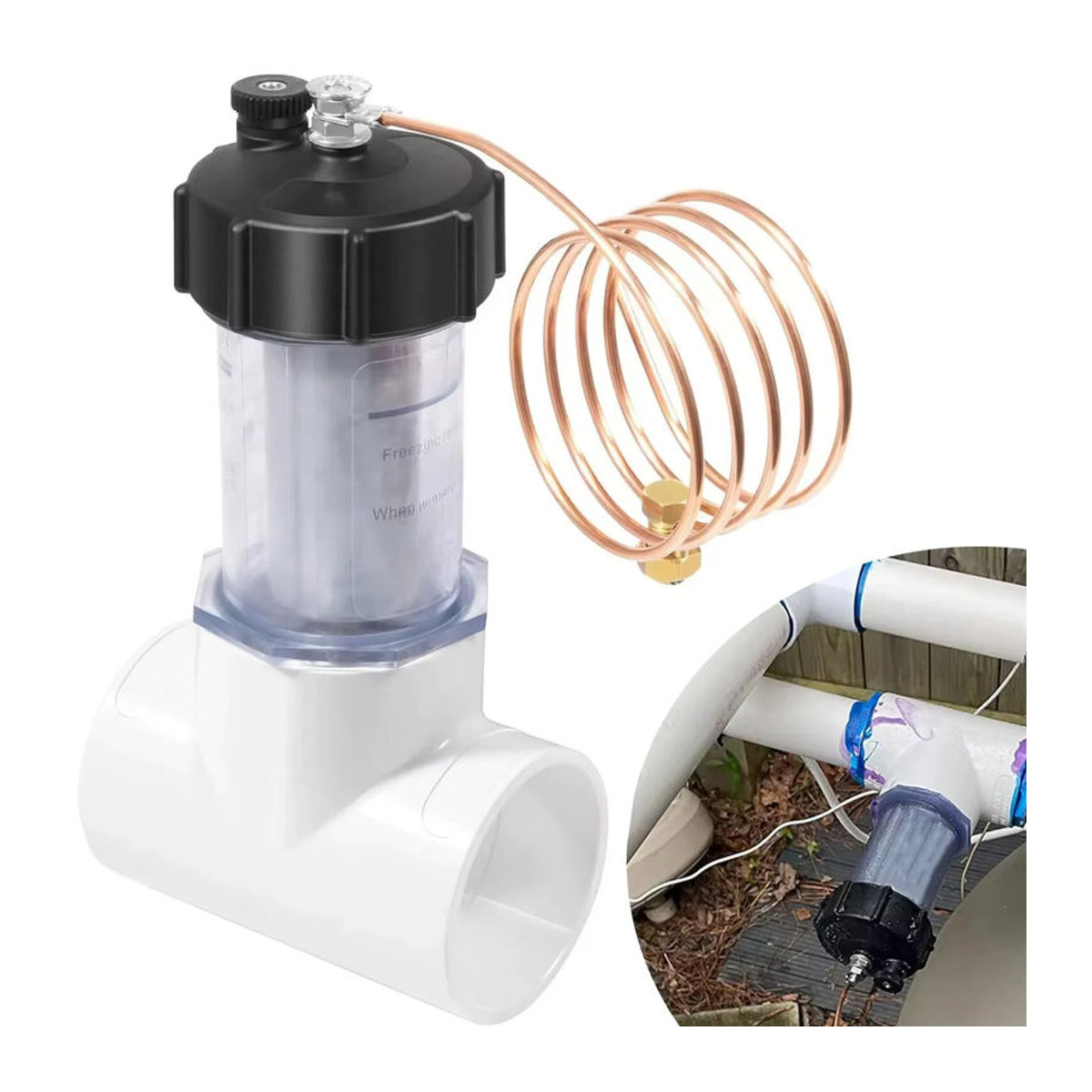 TENG MILE Ersatz 2 Zoll Inline-Zinkanode 104-D mit Kupferdraht für Salzwasserbecken in Weiß und Beige - Bild 6