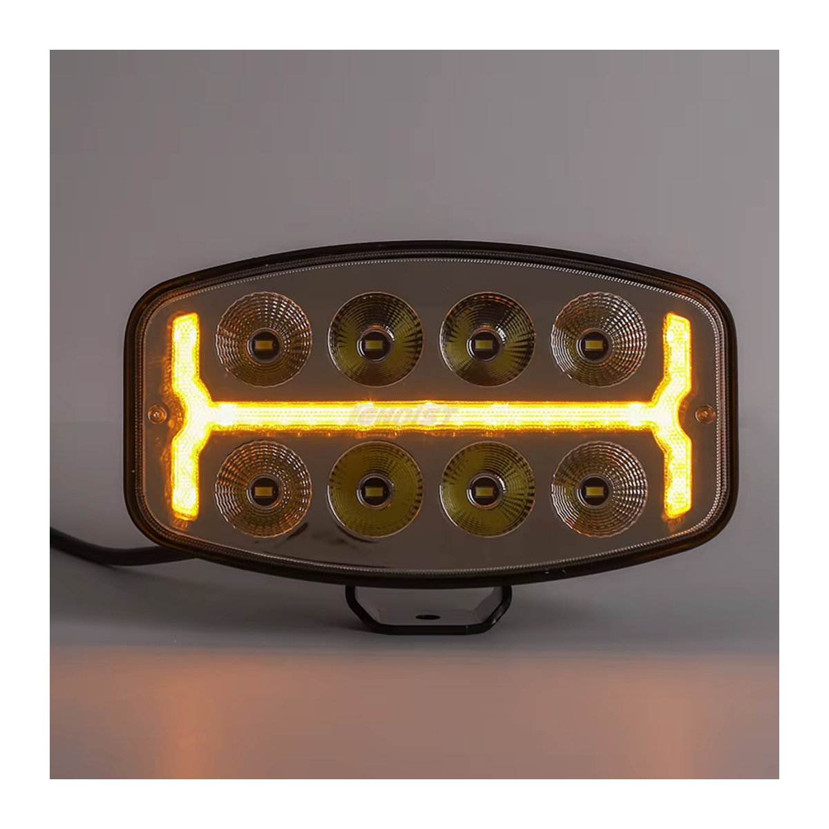 TENOIST LED Arbeitskopflicht 9,6 Zoll mit weiß-gelbem DRL-Spot für LKW, BUS und Anhänger, 12–85 V DC - Bild 3