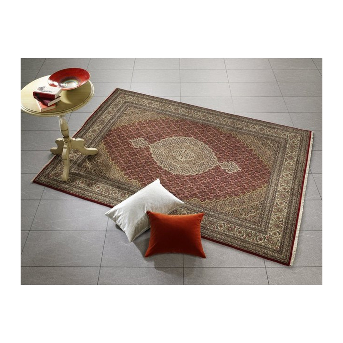 Teppich CAVARI MAHI in Rot und Creme - Bild 1