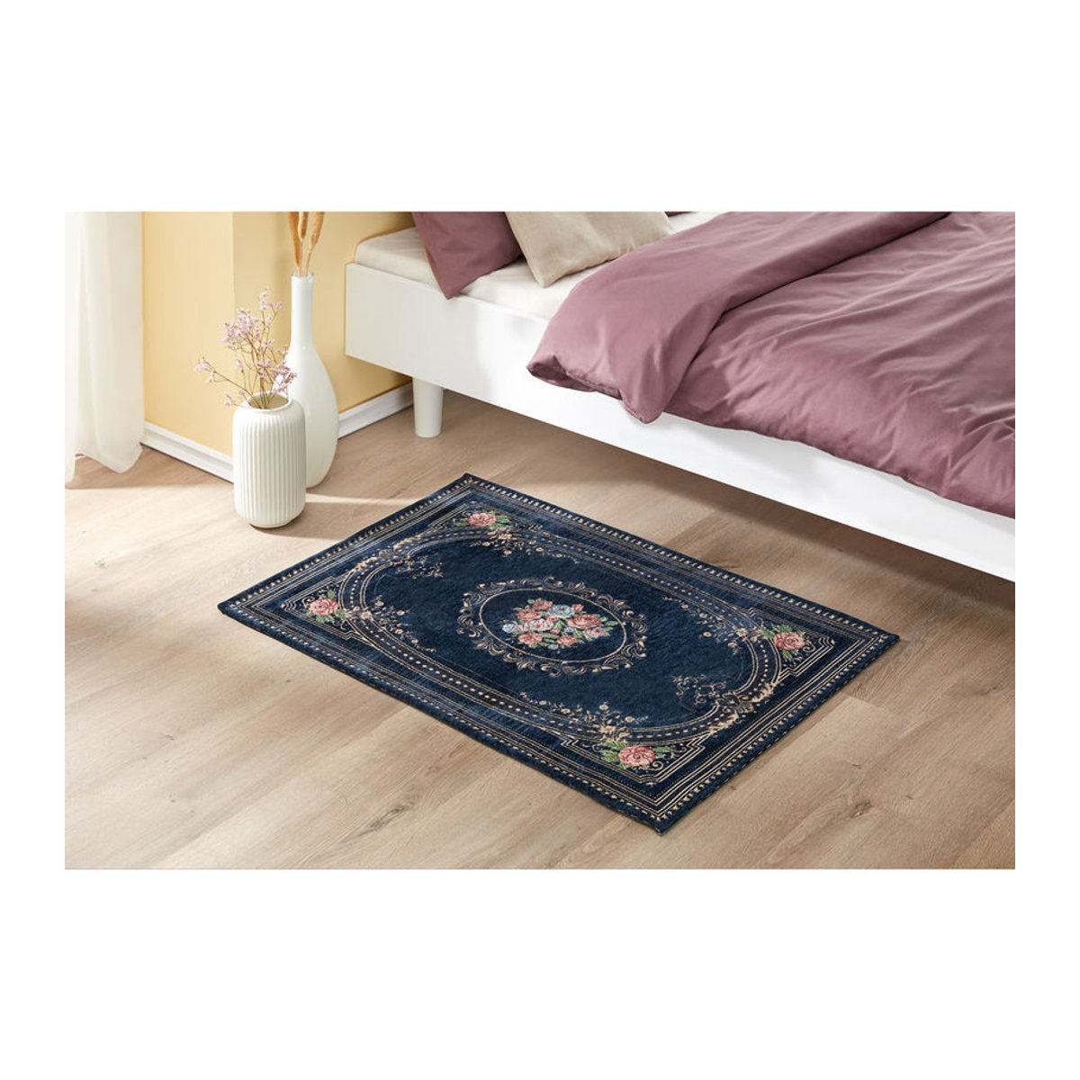 Teppich Romantik von viva domo in Schwarz und Blau, B/T: 90 x 60 cm - Bild 2