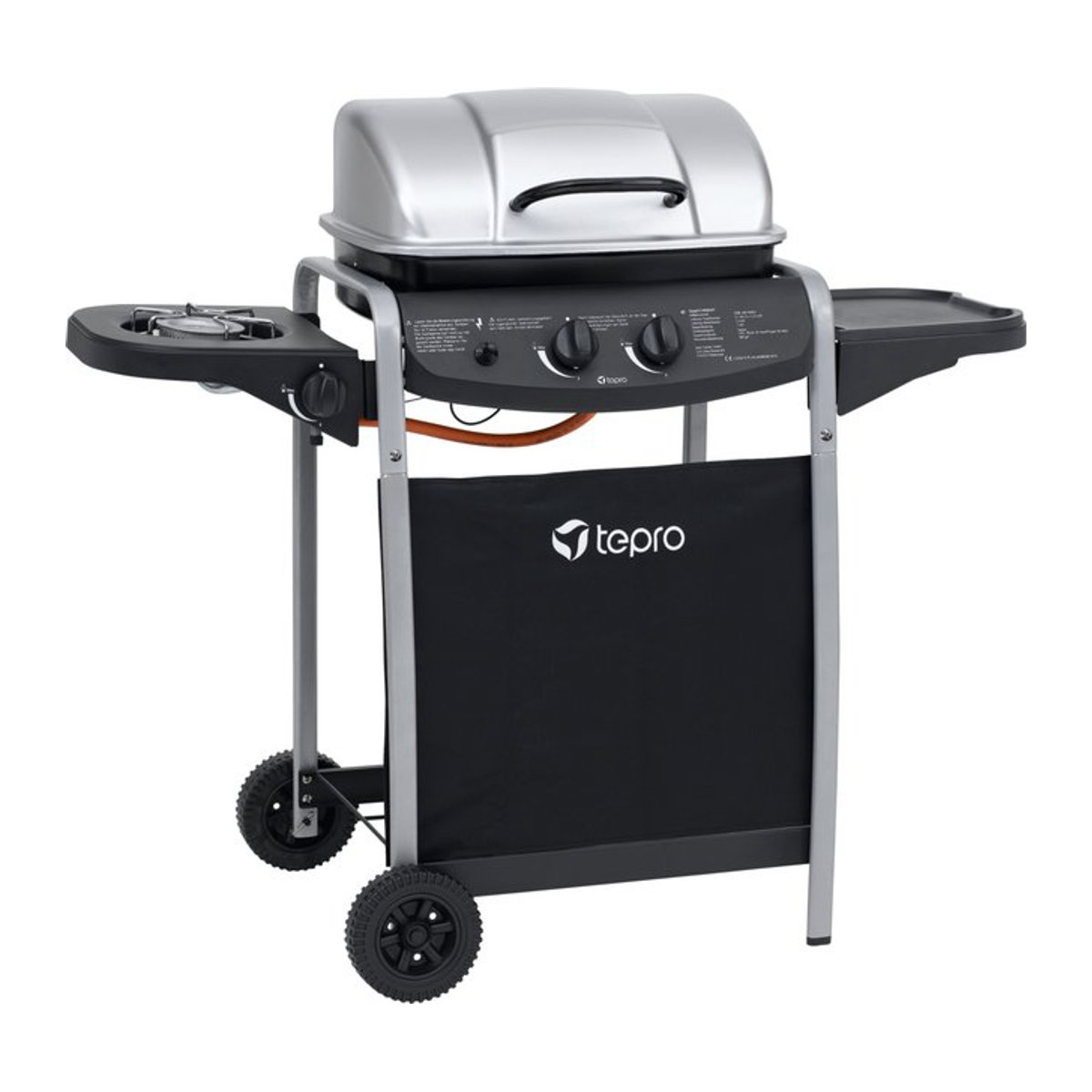 Tepro Fremont Gasgrill mit 2 Brennern in Schwarz und Silber - Bild 1