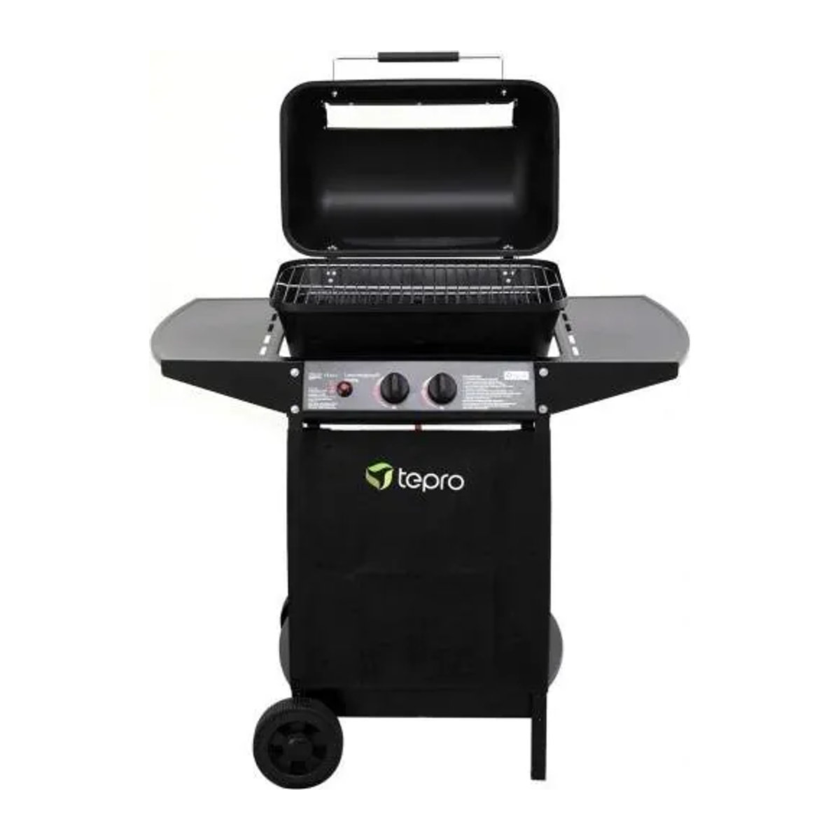 Tepro Irvine Gasgrill mit 2 Brennern und Lavasteinen in Schwarz - Bild 1