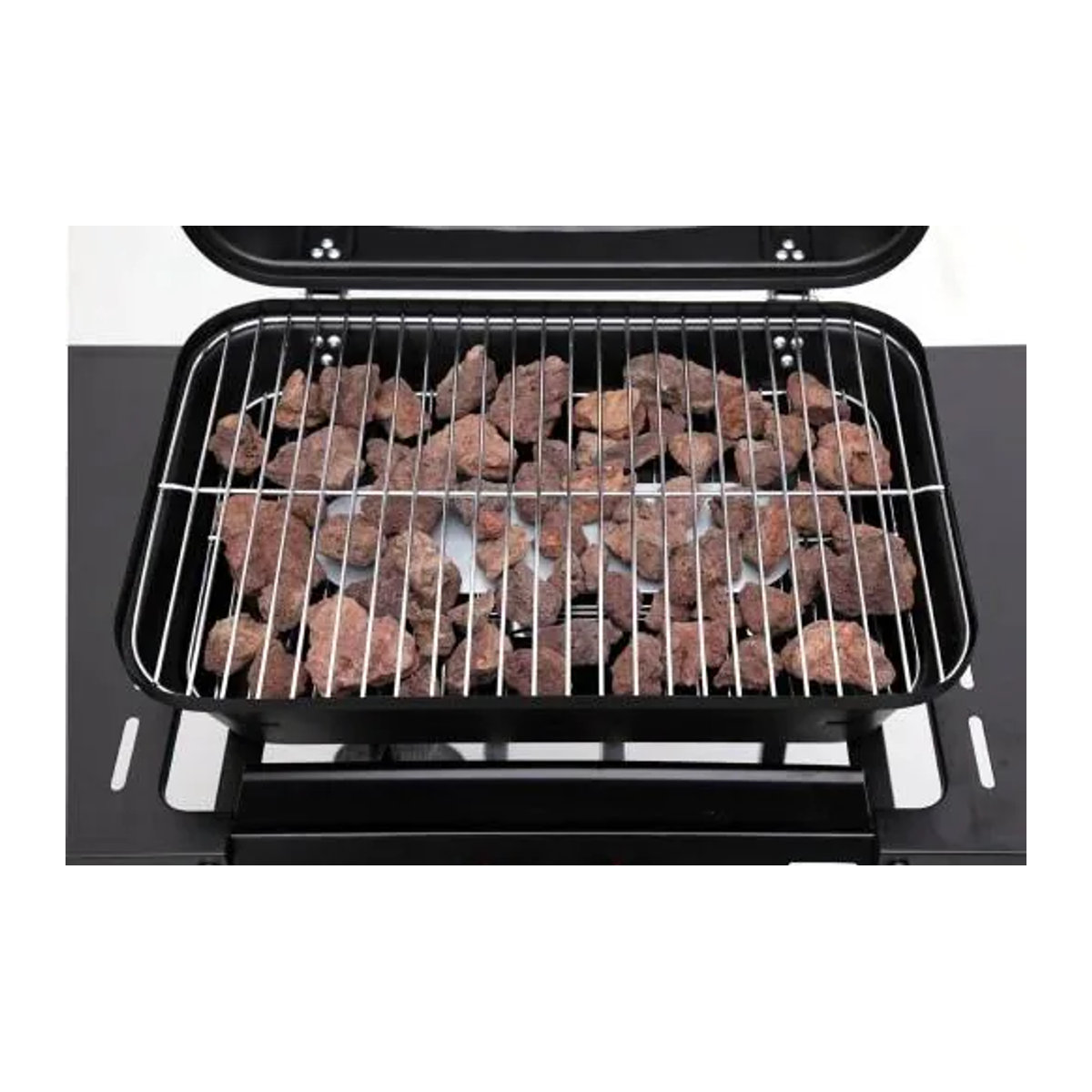 Tepro Irvine Gasgrill mit 2 Brennern und Lavasteinen in Schwarz - Bild 2