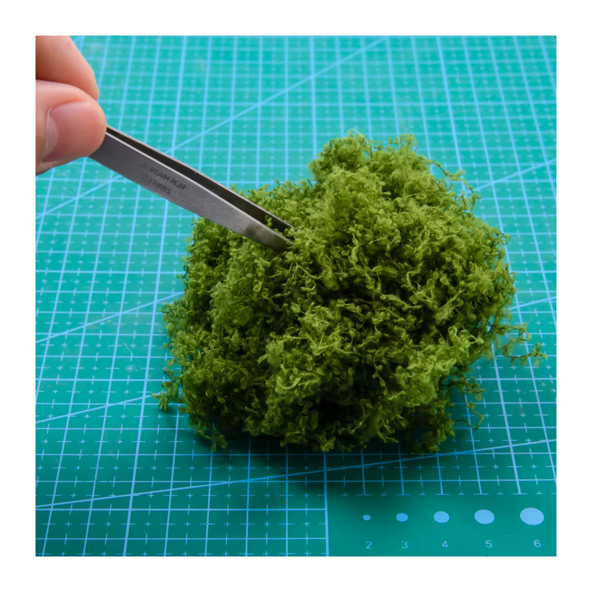 TERAYSUN Künstliche Vegetation Busch Cluster Rebe Pflanzen für Diorama und Modellbau, Grün, 20 g - Bild 4
