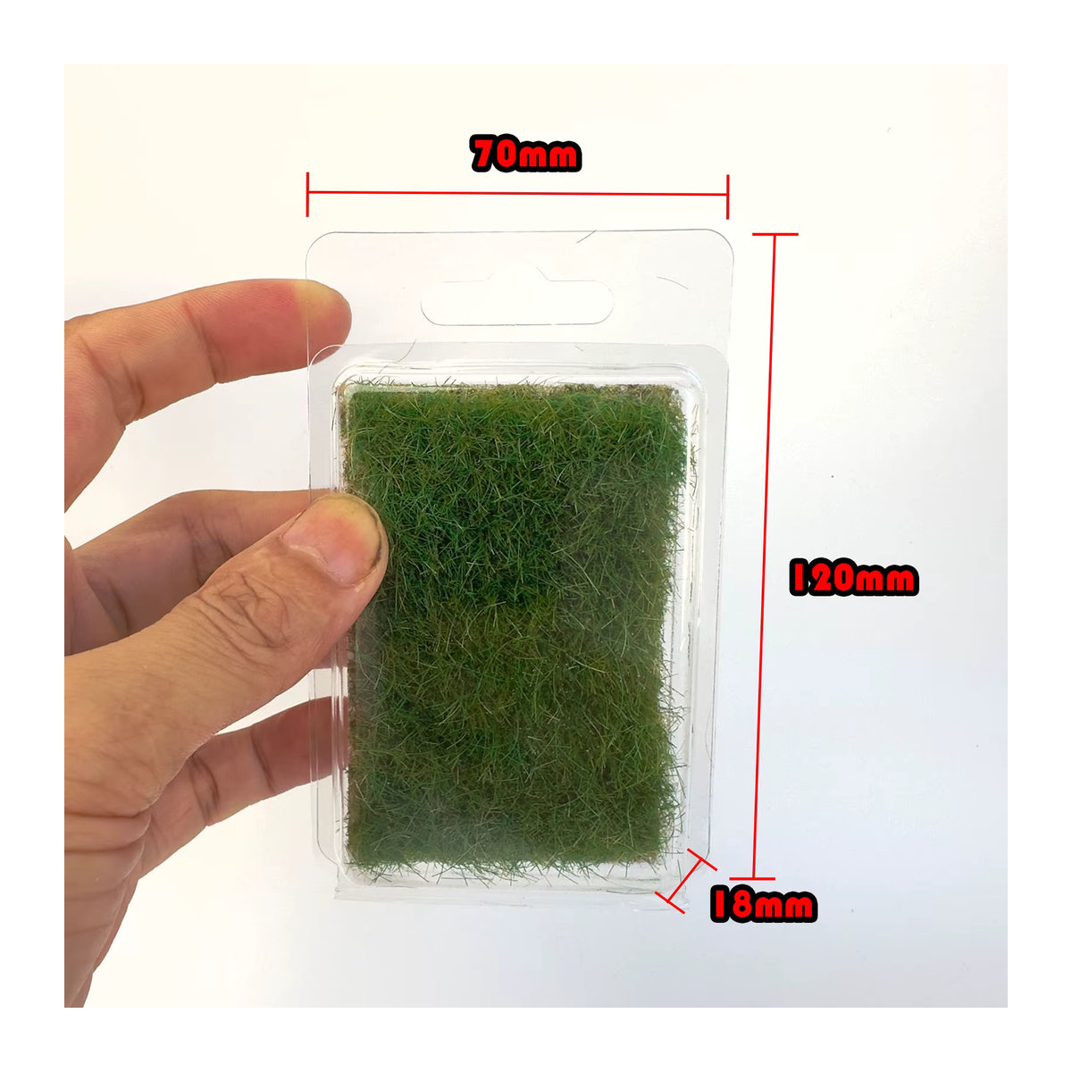 TERAYSUN Miniatur Kunstrasen Büschel in Grün und Gelb, Höhe: 1,6 cm, für DIY Modellbau und Garten Dekoration - Bild 4