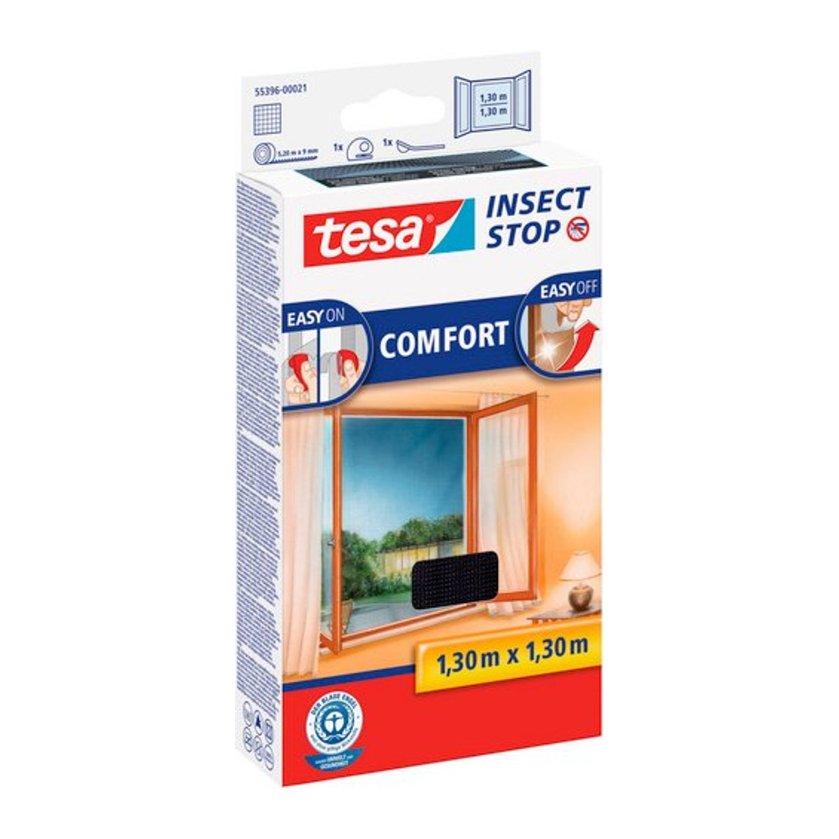 tesa Fliegengitter INSECT STOP Premium Klett-Fliegengitter, grau, B: 130 cm, H: 130 cm - Bild 3