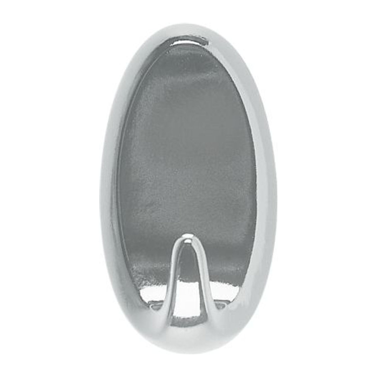 tesa Powerstrips Klebehaken Large Oval Chrom aus Kunststoff, 2 Stück - Bild 2