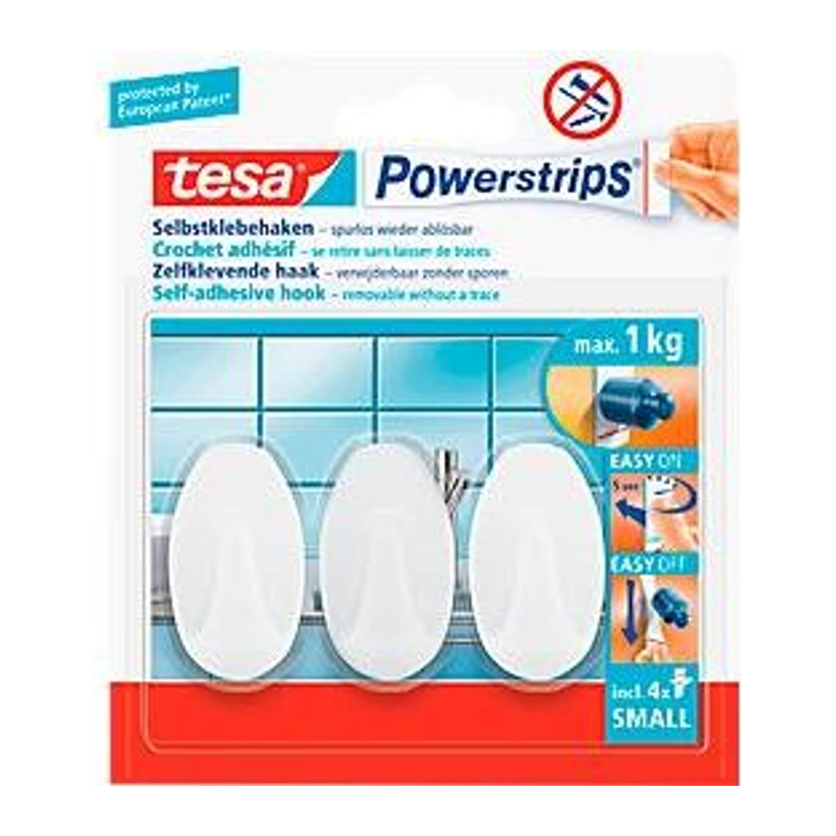 tesa Powerstrips Klebehaken oval in Weiß aus Kunststoff - Bild 2