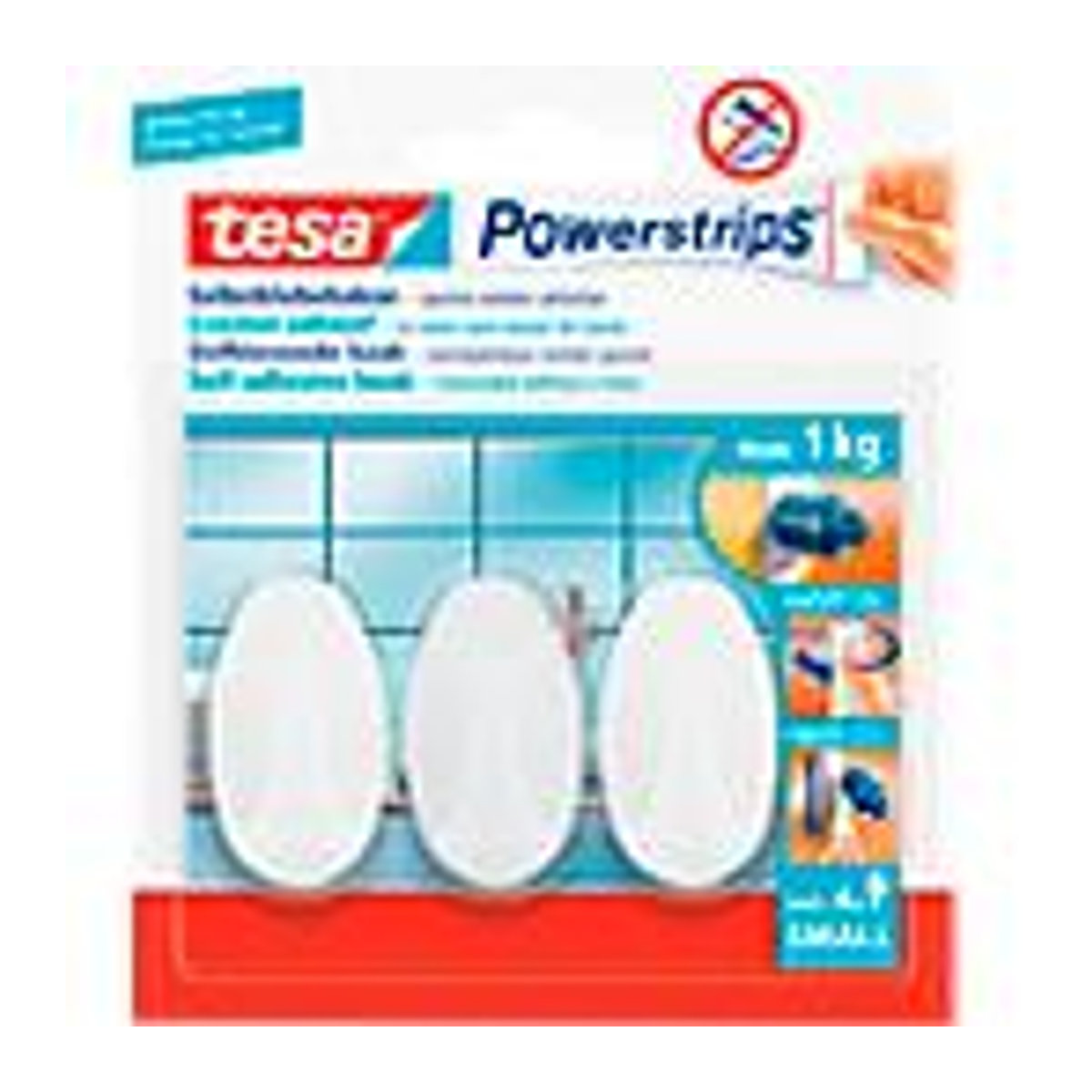 tesa Powerstrips Klebehaken oval in Weiß aus Kunststoff - Bild 3