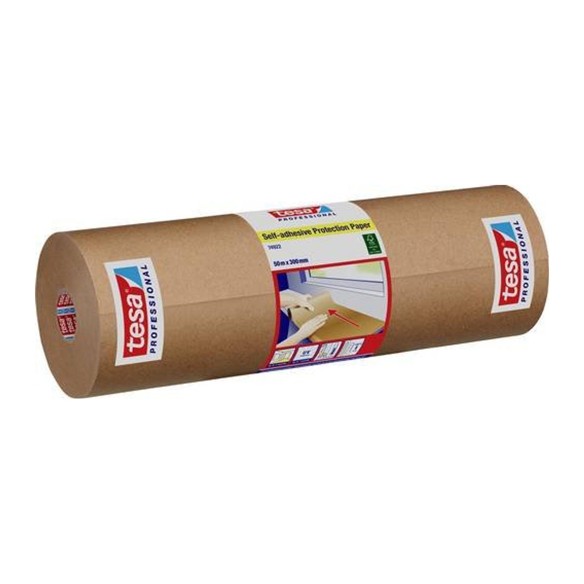 tesa Professional Chamois Selbstklebendes Schutzpapier, Farbe: Gelb/Braun, B: 30 cm, L: 50 m - Bild 1