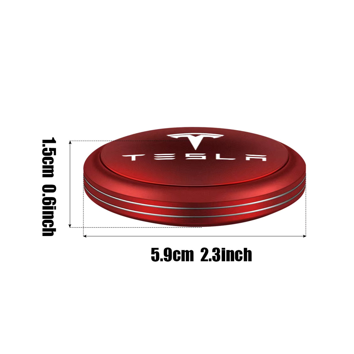 Tesla Auto Lufterfrischer mit rotierendem Aromatherapie Diffusor und Luftreiniger in Rot mit Ocean Breeze Duft - Bild 3