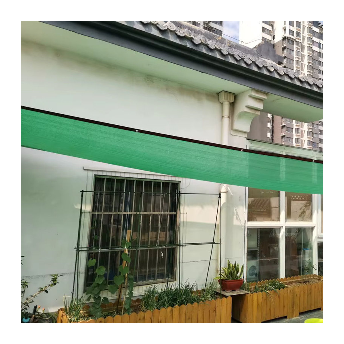Tewango Sonnenschutznetz für Gewächshaus und Pavillon, 45% Schattierung, Grün, HDPE Anti-UV-Netz - Bild 4