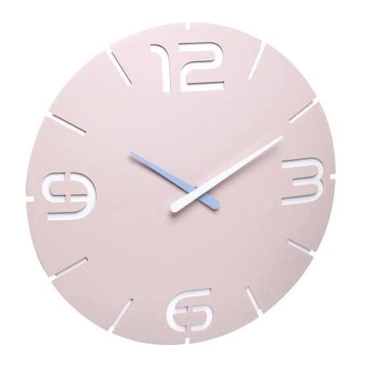 TFA Dostmann Funk Wanduhr Analog Rosa Weiß B: 35 cm, T: 3,5 cm - Bild 1