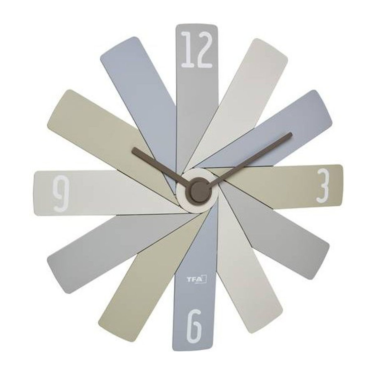 TFA Dostmann Quarz Wanduhr Analog mit geräuschlosem Uhrwerk, mehrfarbig, B/T/H: 40 x 3,7 x 40 cm - Bild 1
