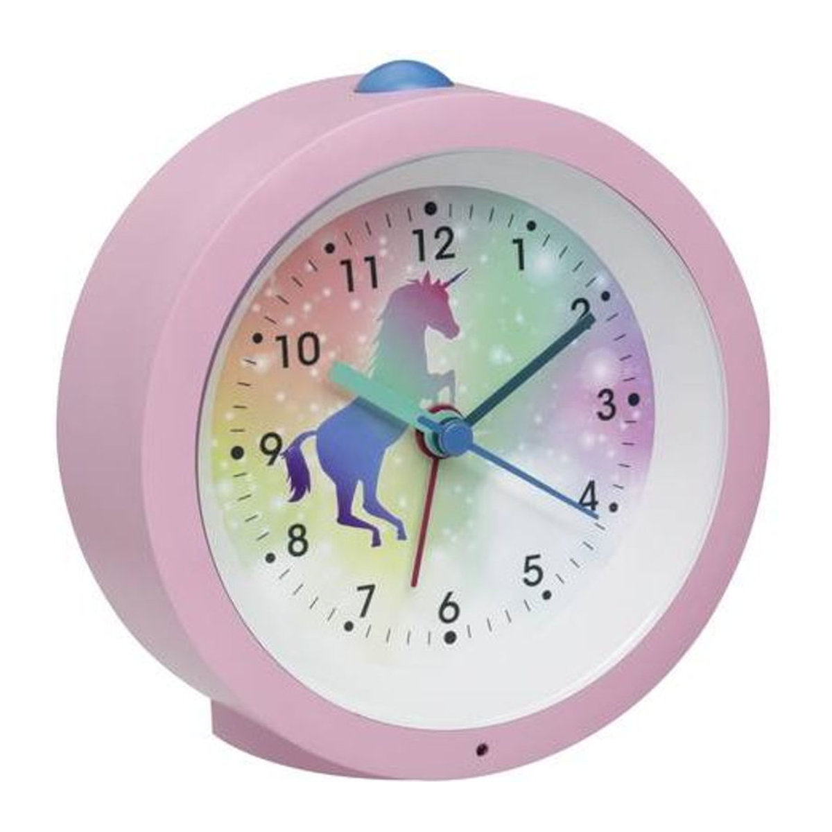 TFA Dostmann Quarz Wecker Rosa Analog mit Schlummerfunktion und Beleuchtung Geräuschlos - Bild 1