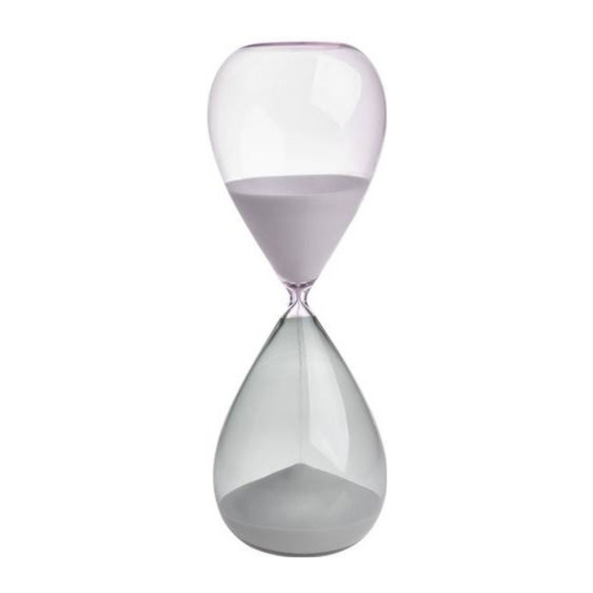 TFA Dostmann Sanduhr aus Glas in Grau und Rosa, minimalistisches Design, 60 Minuten - Bild 1