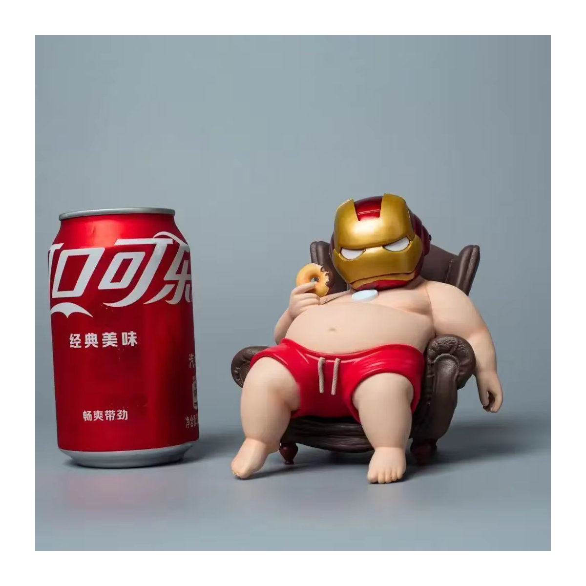 The Avengers Iron Man Fat Boy Figur als niedliche Anime Action Collection Dekoration für Schreibtisch und Auto, mehrfarbig, Höhe: 12 cm - Bild 2