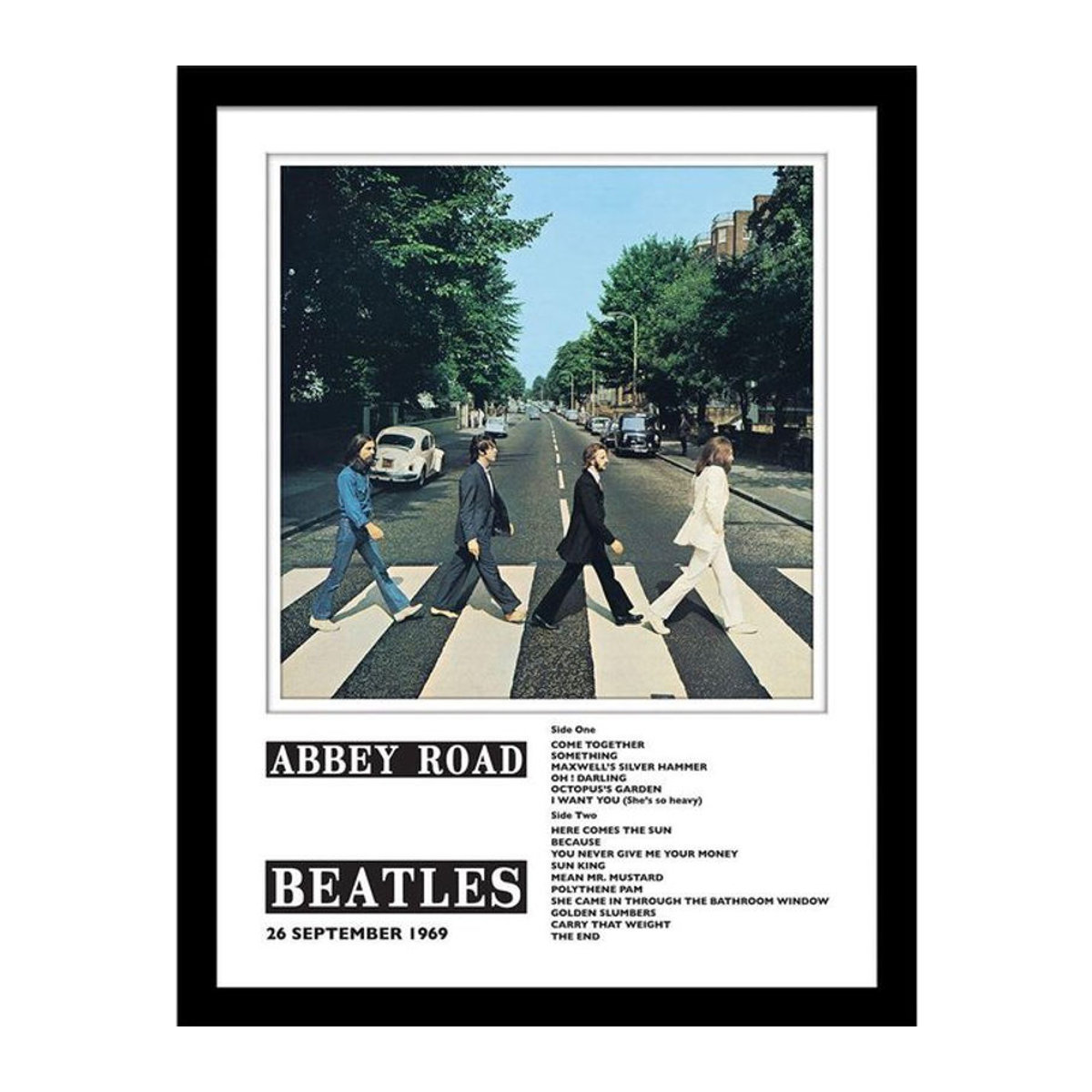 The Beatles Abbey Road gerahmtes Vintage Foto auf Papier, Breite: 40 cm, mehrfarbig - Bild 1