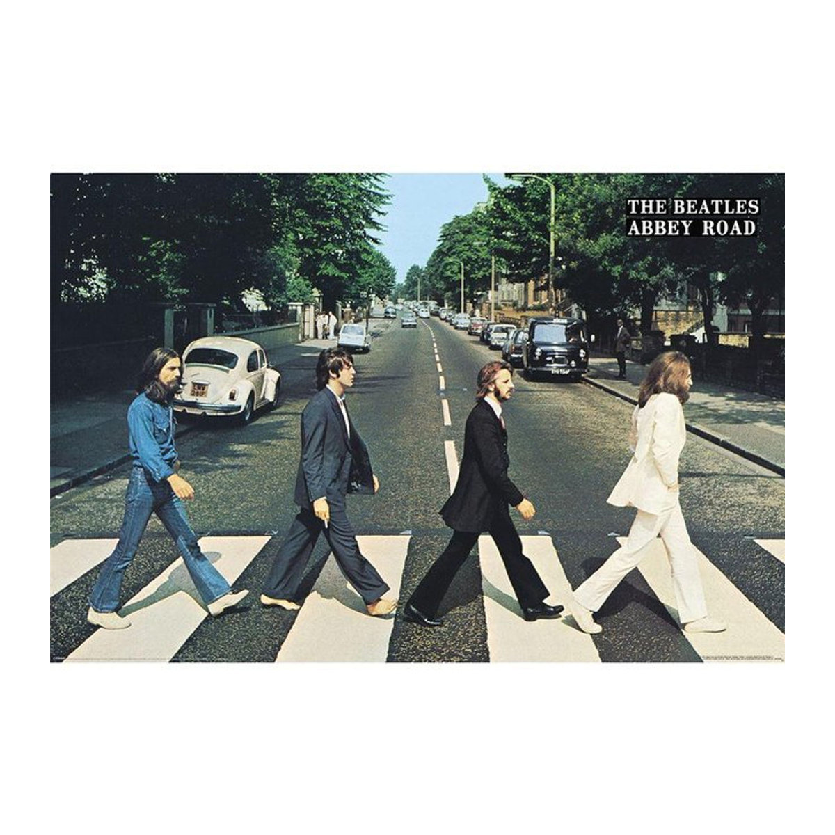 The Beatles Abbey Road Vintage Poster aus Papier, mehrfarbig, Breite: 91,5 cm, Höhe: 61 cm - Bild 1