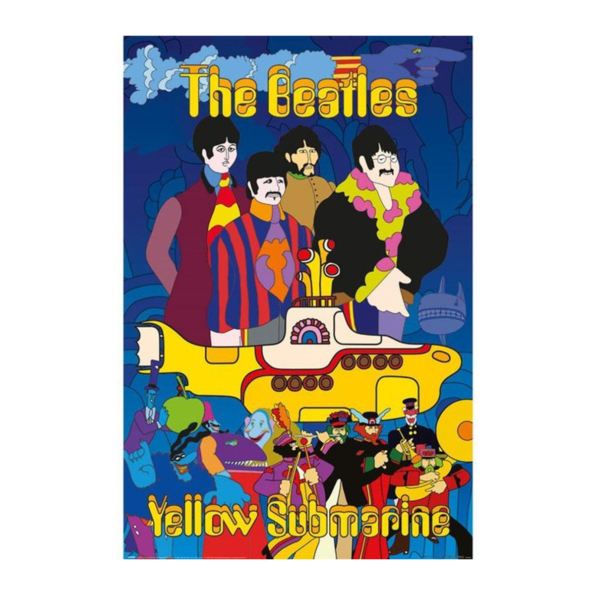 The Beatles Gelbes U-Boot Vintage Maxi-Poster aus Papier, mehrfarbig, Breite: 91.5 cm - Bild 1