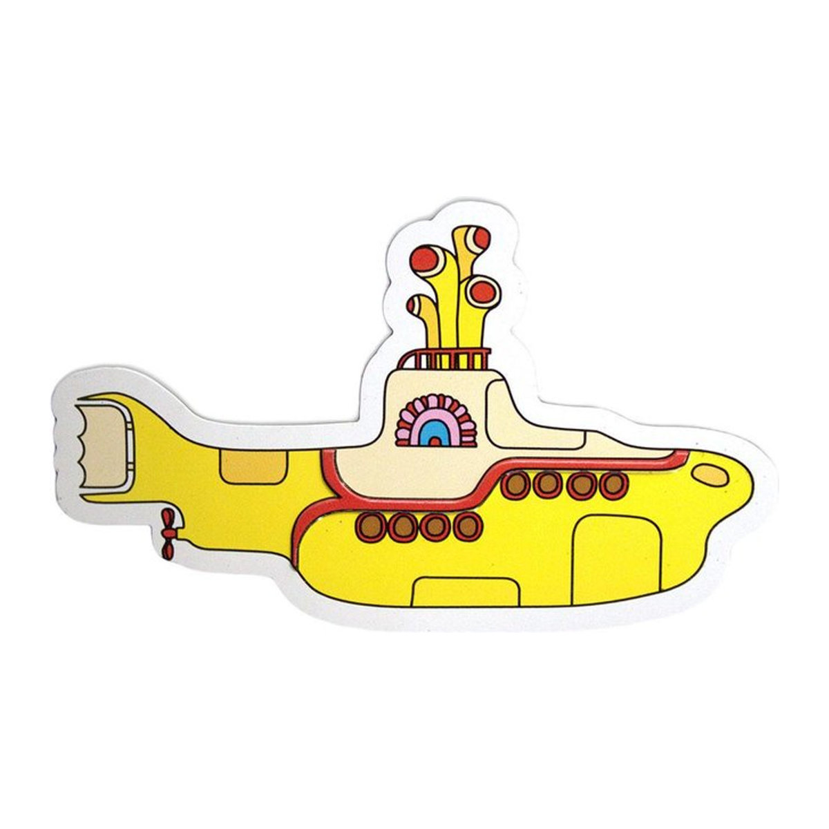 The Beatles Yellow Submarine Metall Kühlschrankmagnet in Gelb - Bild 1