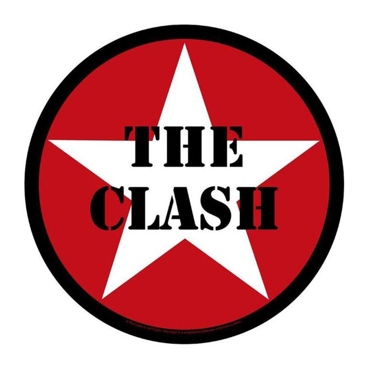 The Clash Logo Patch zum Aufnähen in Weiß/Rot - Bild 1