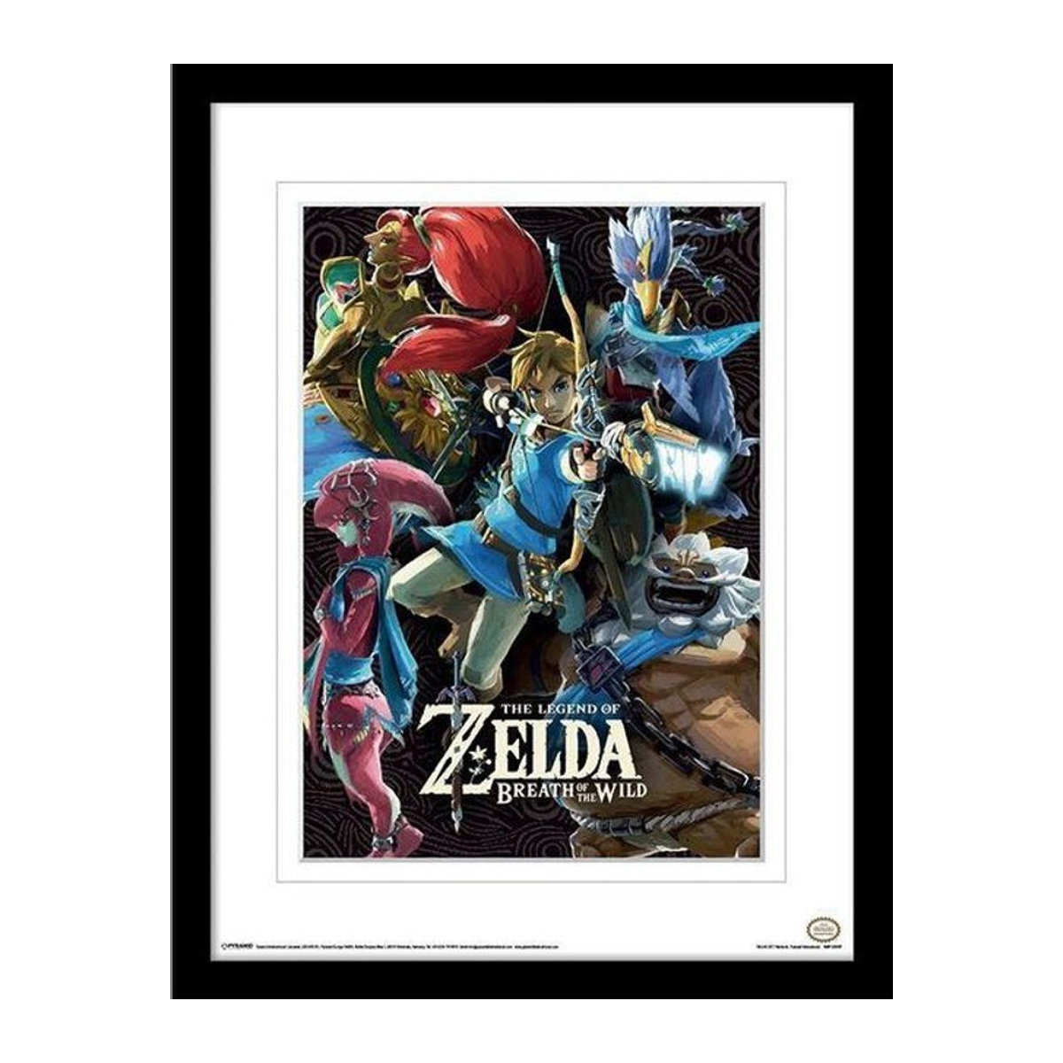The Legend Of Zelda: Breath Of The Wild Champions Print auf Acrylglas, mehrfarbig, B: 40 cm x H: 40 cm - Bild 1