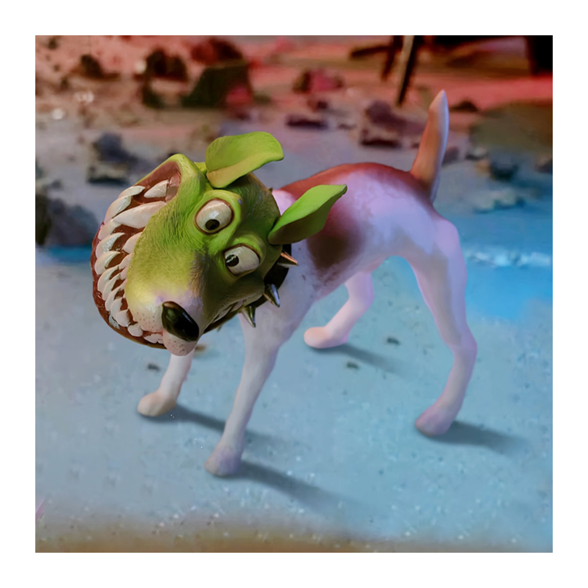 THE MASK Green-Faced Dog Anime Figur aus Kunstharz in Grün - Bild 1