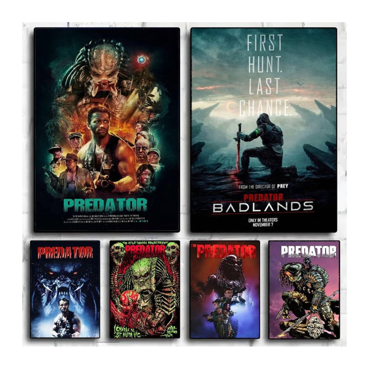 The Predator Selbstklebendes Kunstposter im Vintage-Stil, Mehrfarbiges Retro-Horrorfilm-Poster aus Papier für deine Wanddekoration - Bild 1