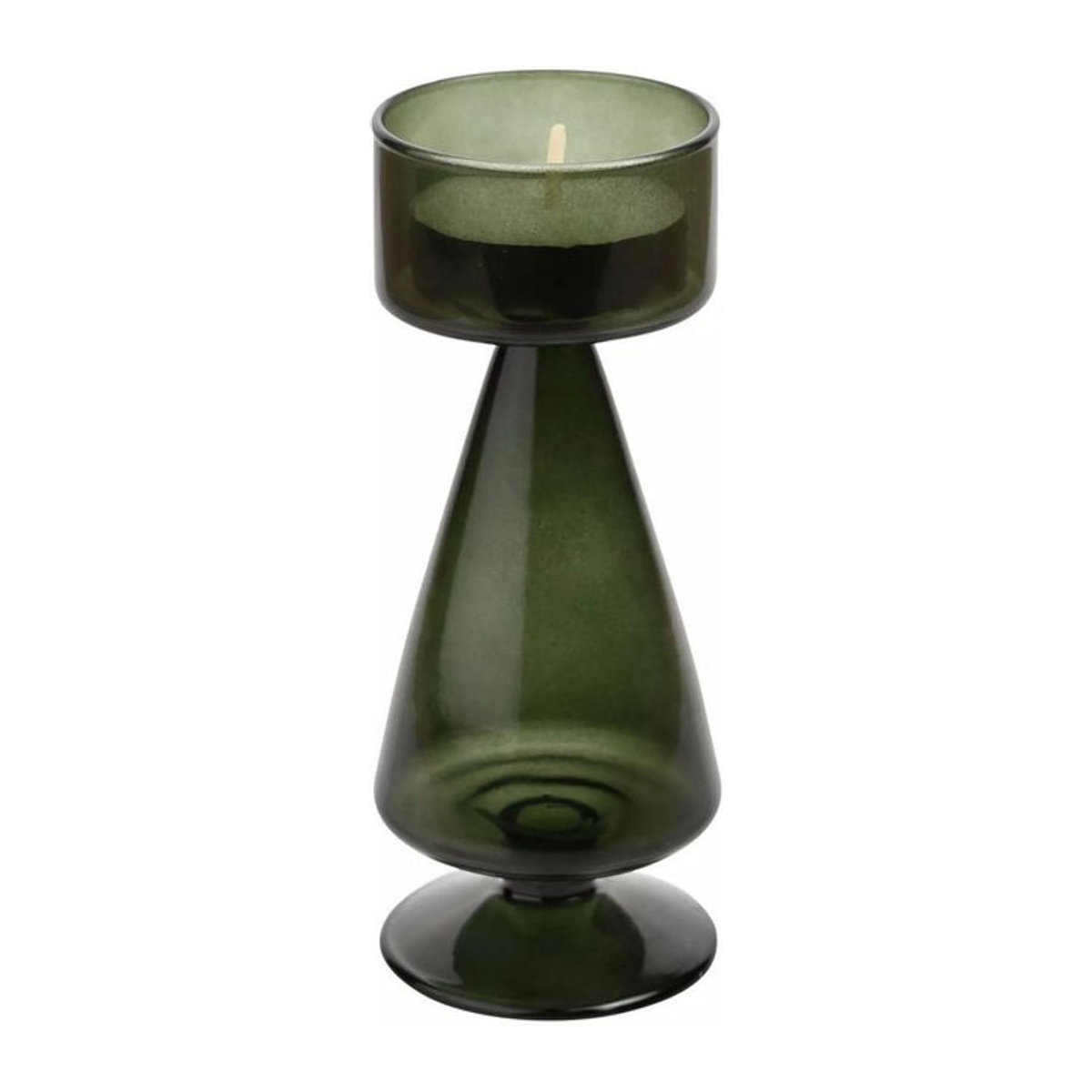 The Seasonal Gift Co. Baum Teelichthalter aus Glas in Grün und Transparent für Weihnachten - Bild 1