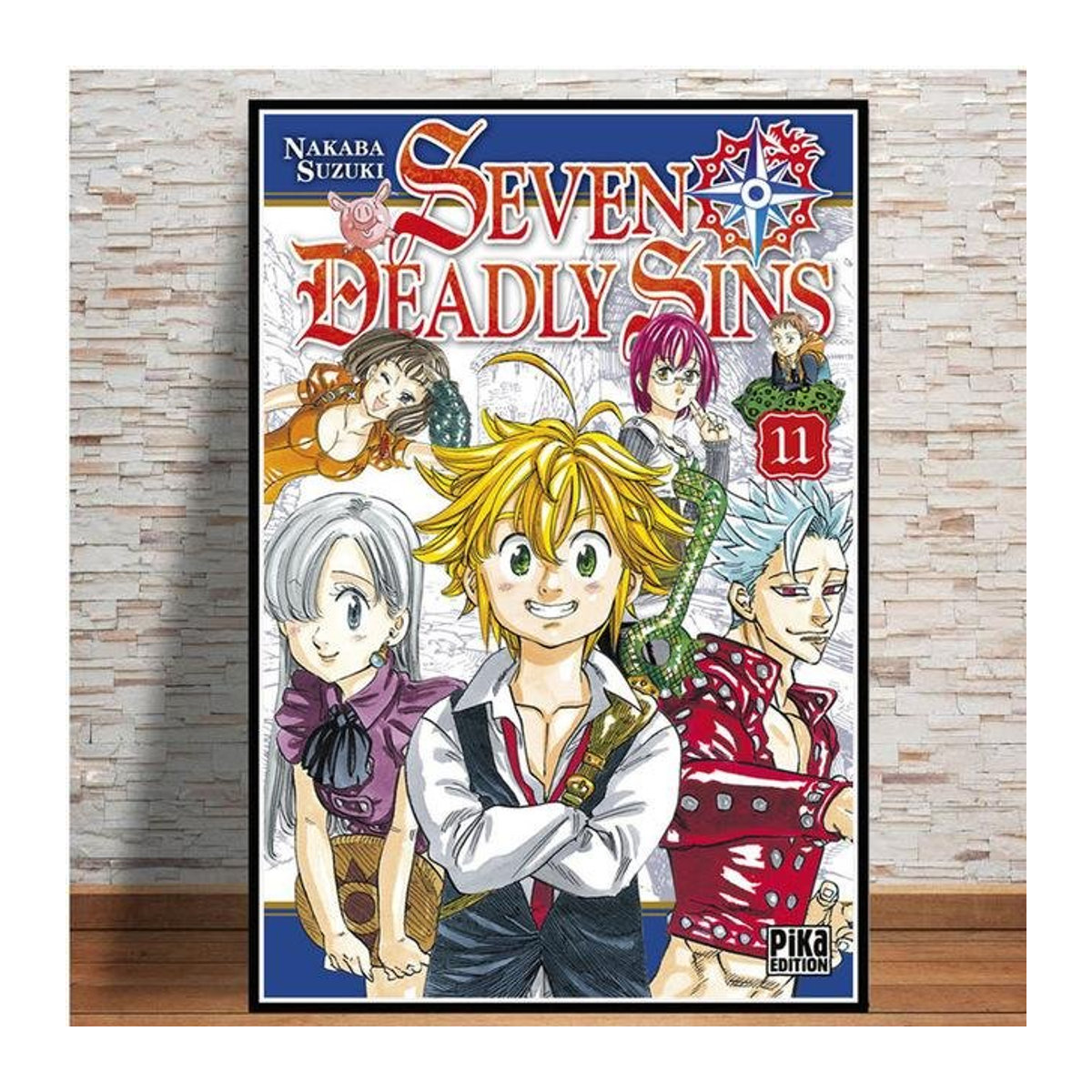The Seven Deadly Sins Anime Leinwandposter für Kinderzimmer und Wohnzimmer, mehrfarbig, B: 21 cm, H: 30 cm, Rahmenlos - Bild 1