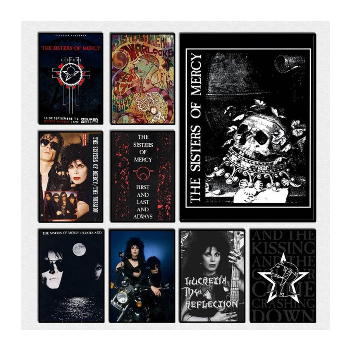 The Sisters of Mercy Porträt Poster in Schwarz als Wanddekoration aus Papier - Bild 1
