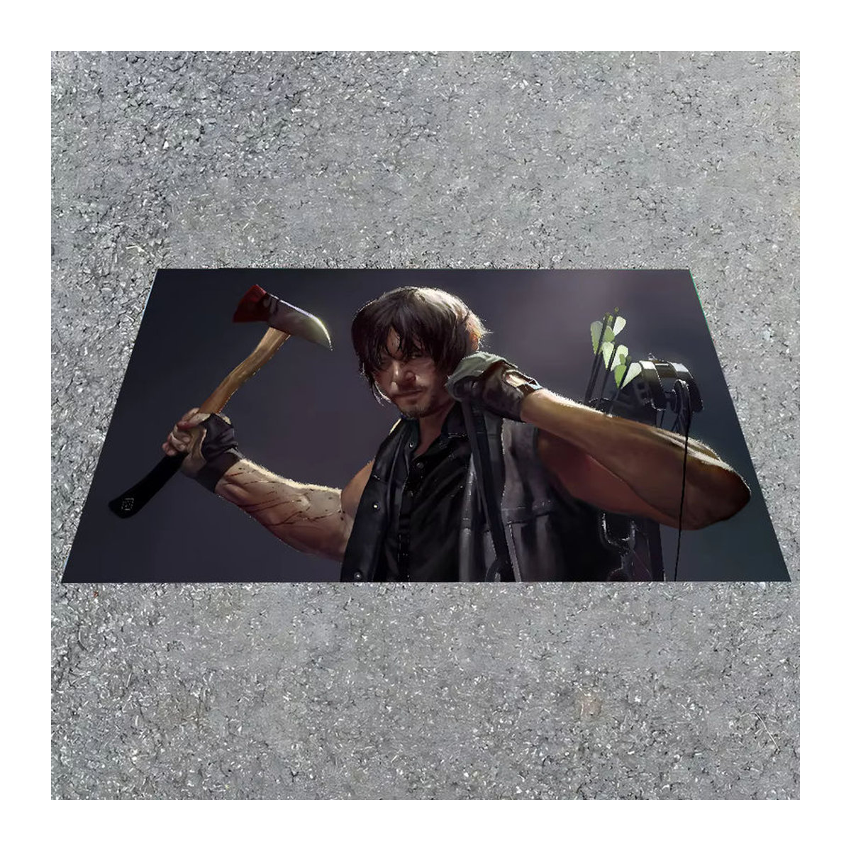The Walking Dead Daryl Dixon Flagge aus Polyester, mehrfarbig, rechteckig, ideal als Dekoration für Zimmer, Garage, Outdoor oder Camping - Bild 1