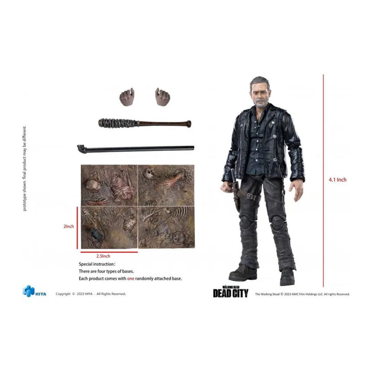 The Walking Dead Negan Actionfigur von Salut Jouets in Schwarz aus Kunststoff - Bild 5