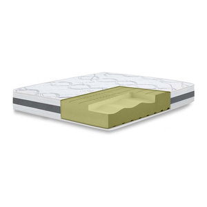 The White Stone Doppelmatratze Carbon Memory Visco in Weiß, H3-Festigkeit, Made in Italy, B/L/H: 160 x 200 x 20 cm