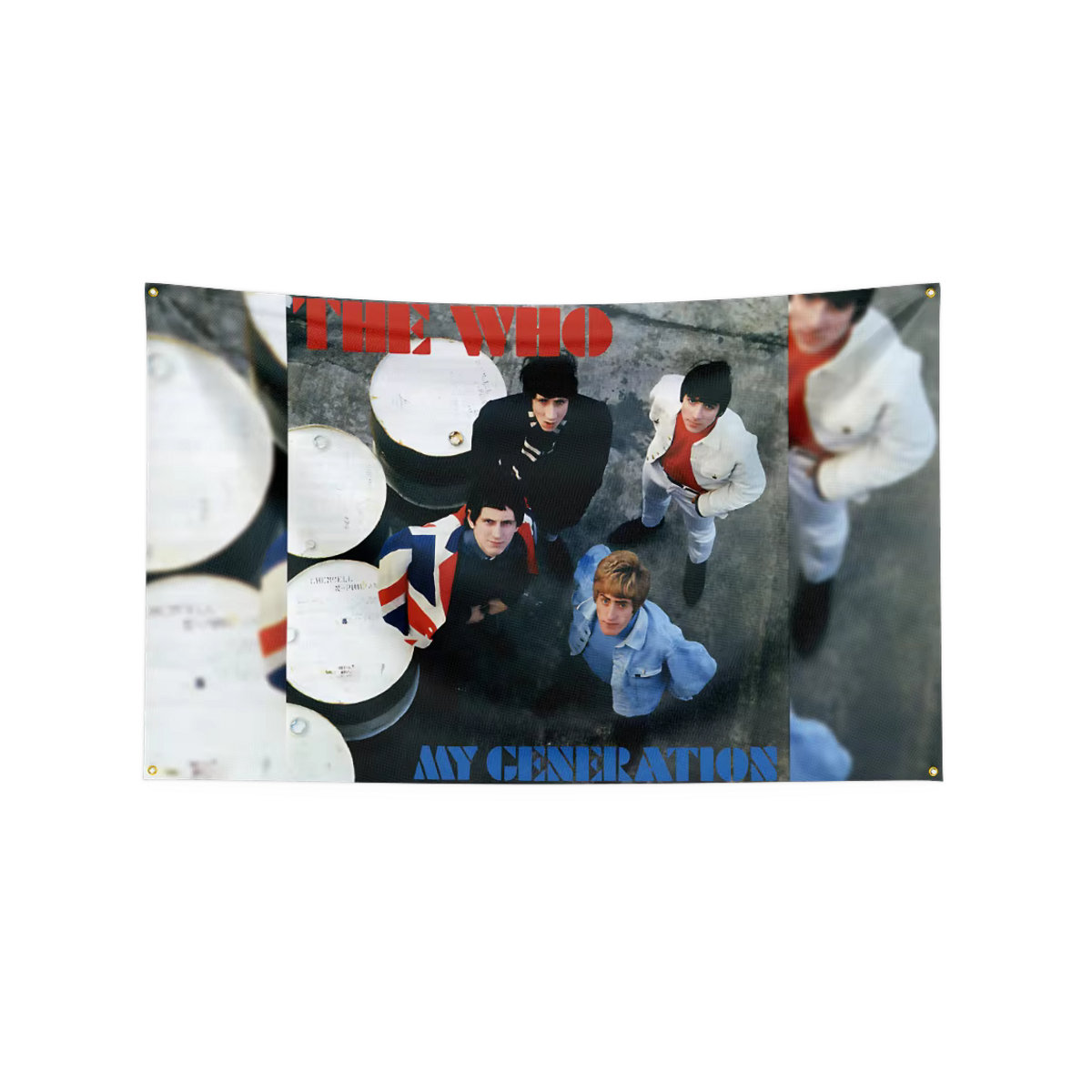 The Who Rockband Flagge aus Polyester mit Digitaldruck als Wandkunst und Tapisserie, Mehrfarbig, B/H: 91,44 x 60 cm - Bild 3
