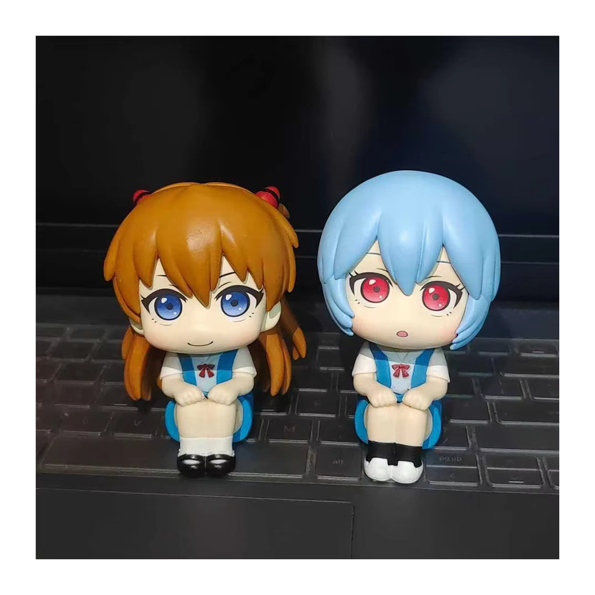 TheEVA Anime Evangelion Ayanami Rei und Asuka Langley Look Up Figur, Sitzendes Modell aus PVC, mehrfarbig, Höhe: 10 cm - Bild 4