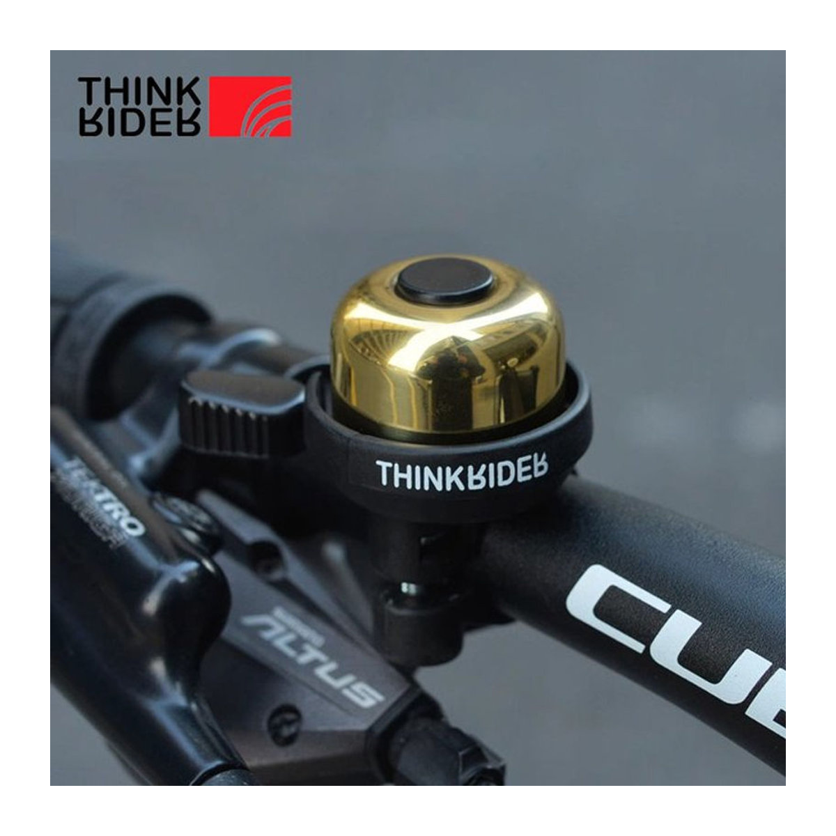 ThinkRider Retro Fahrradklingel aus Kupfer und Messing in Silber, Gold oder Kupfer für MTB und Rennrad - Bild 1