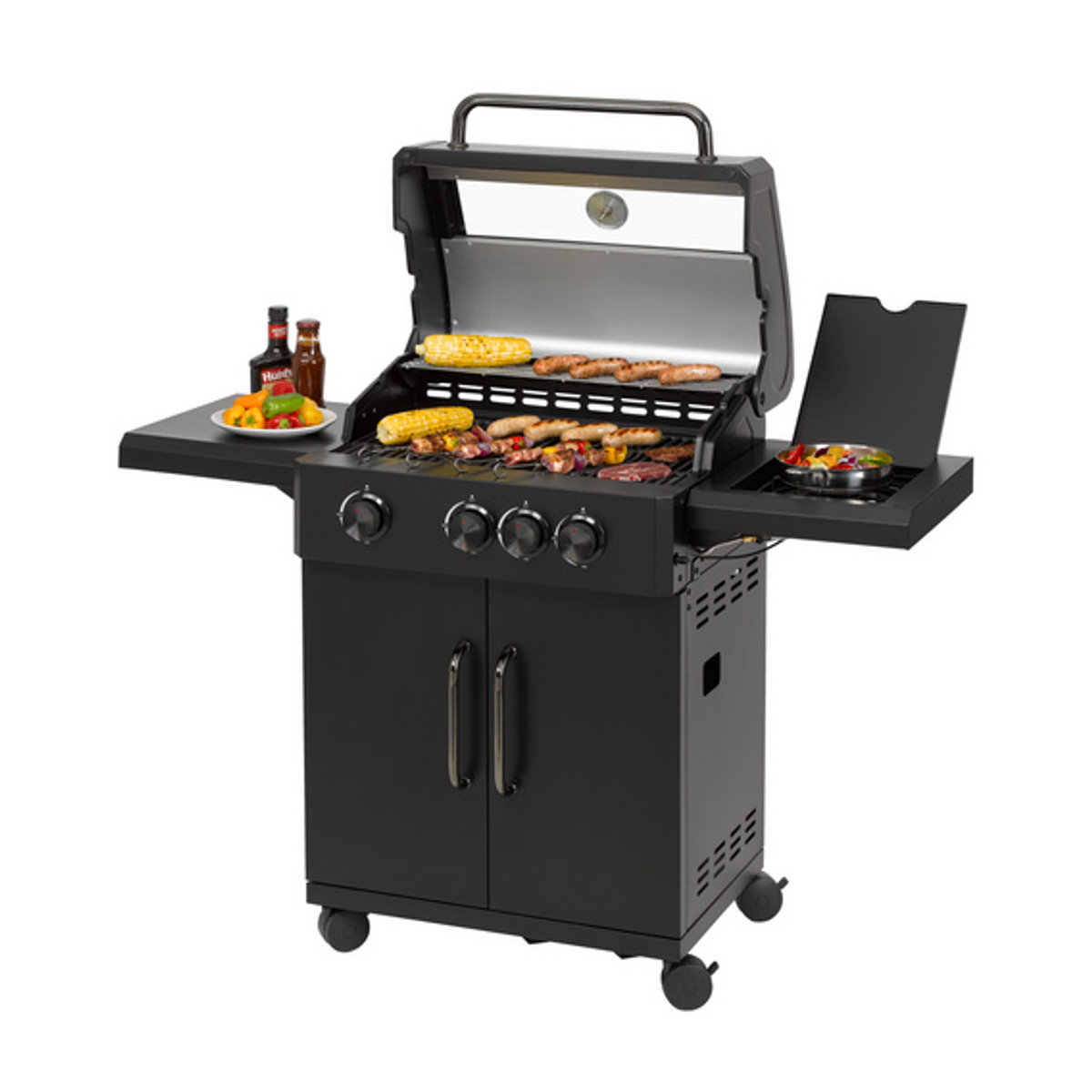 THOR Gasgrill Minnesota 3 in Schwarz mit 3 Brennern und pulverbeschichteten Oberflächen - Bild 2