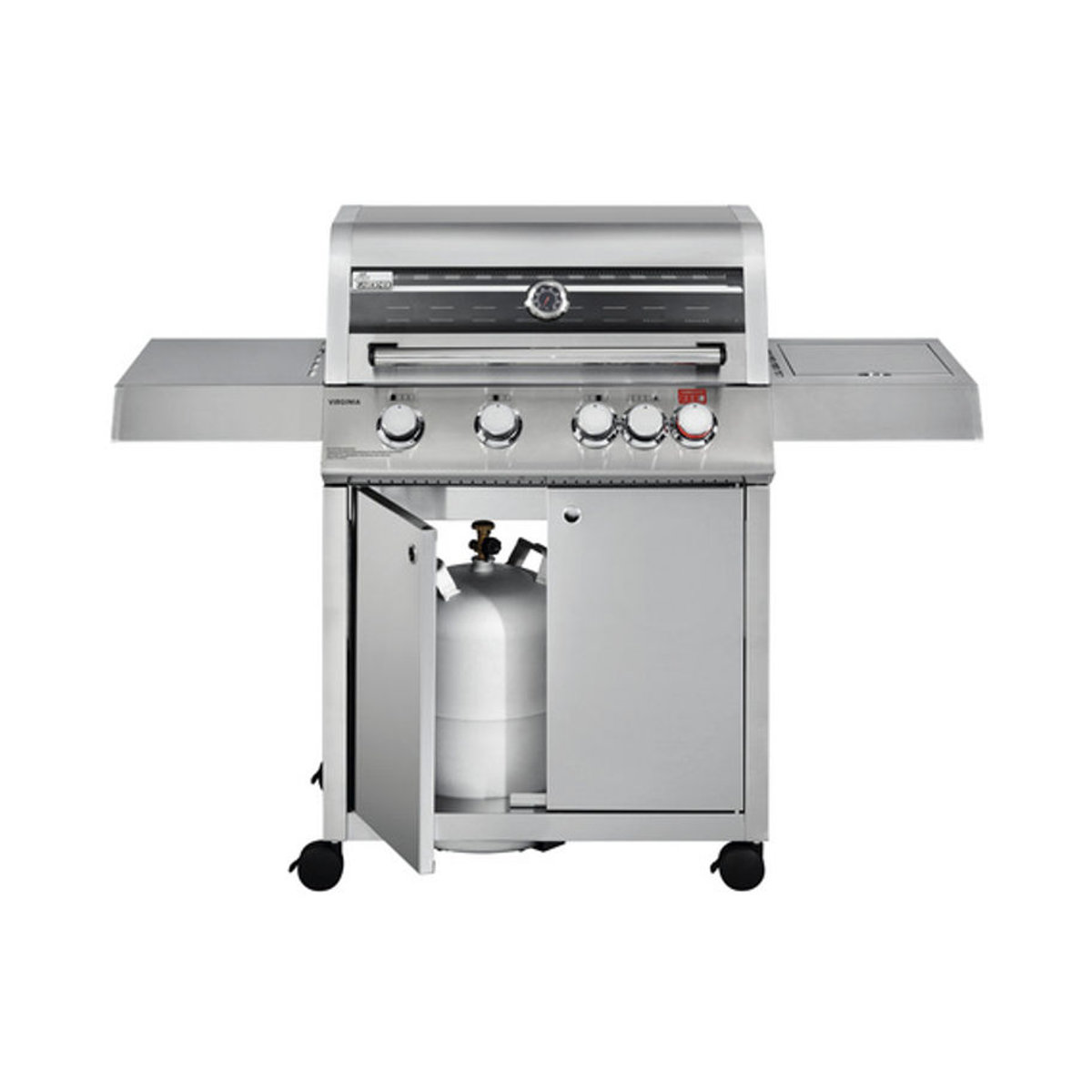 THOR Gasgrill Virginia 4 in Silber und Edelstahl, B/T/H: 144,5 x 56,5 x 117 cm - Bild 2