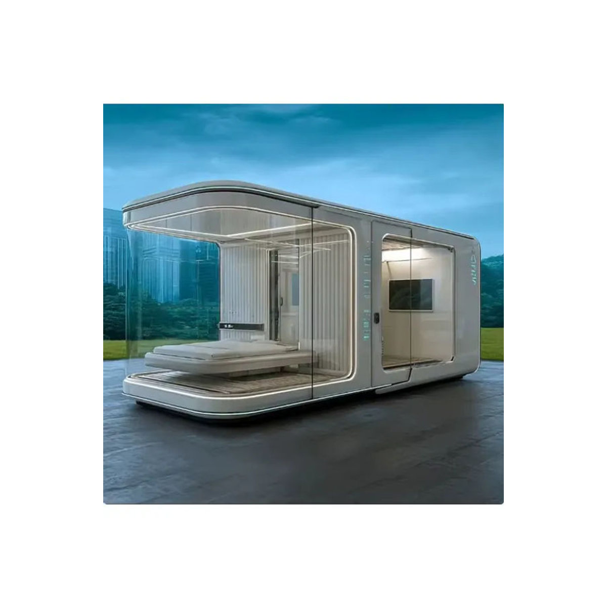 ti-Outdoor Öko-Smart Tragbares Kabinenhaus Mobile Raumkapsel mit Küche in Weiß und modernem Design - Bild 2