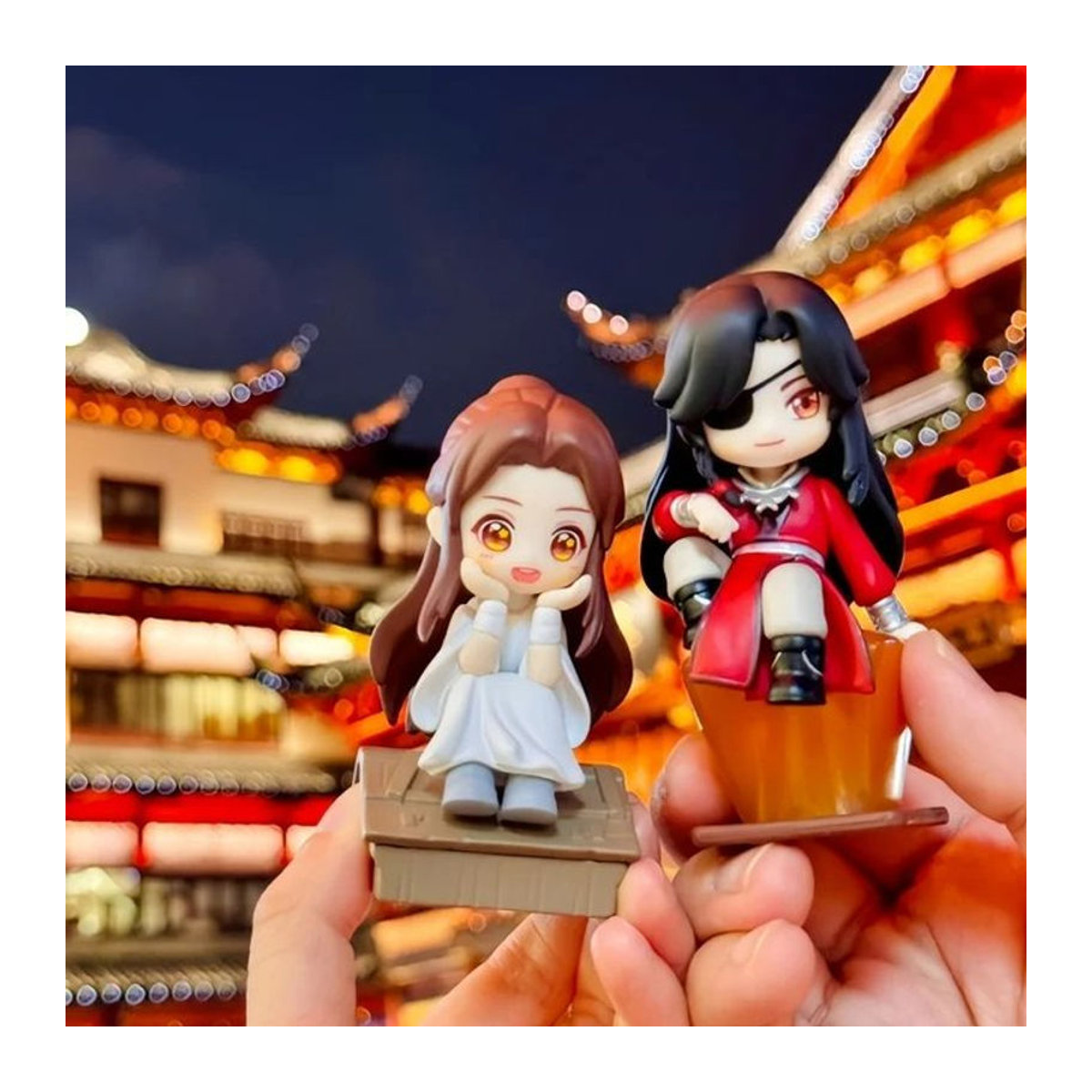 Tian Guan Ci Fu Anime Blind Box Figuren Serie Xielian und Huacheng Modell Puppen aus Kunststoff in Mehrfarbig - Bild 1