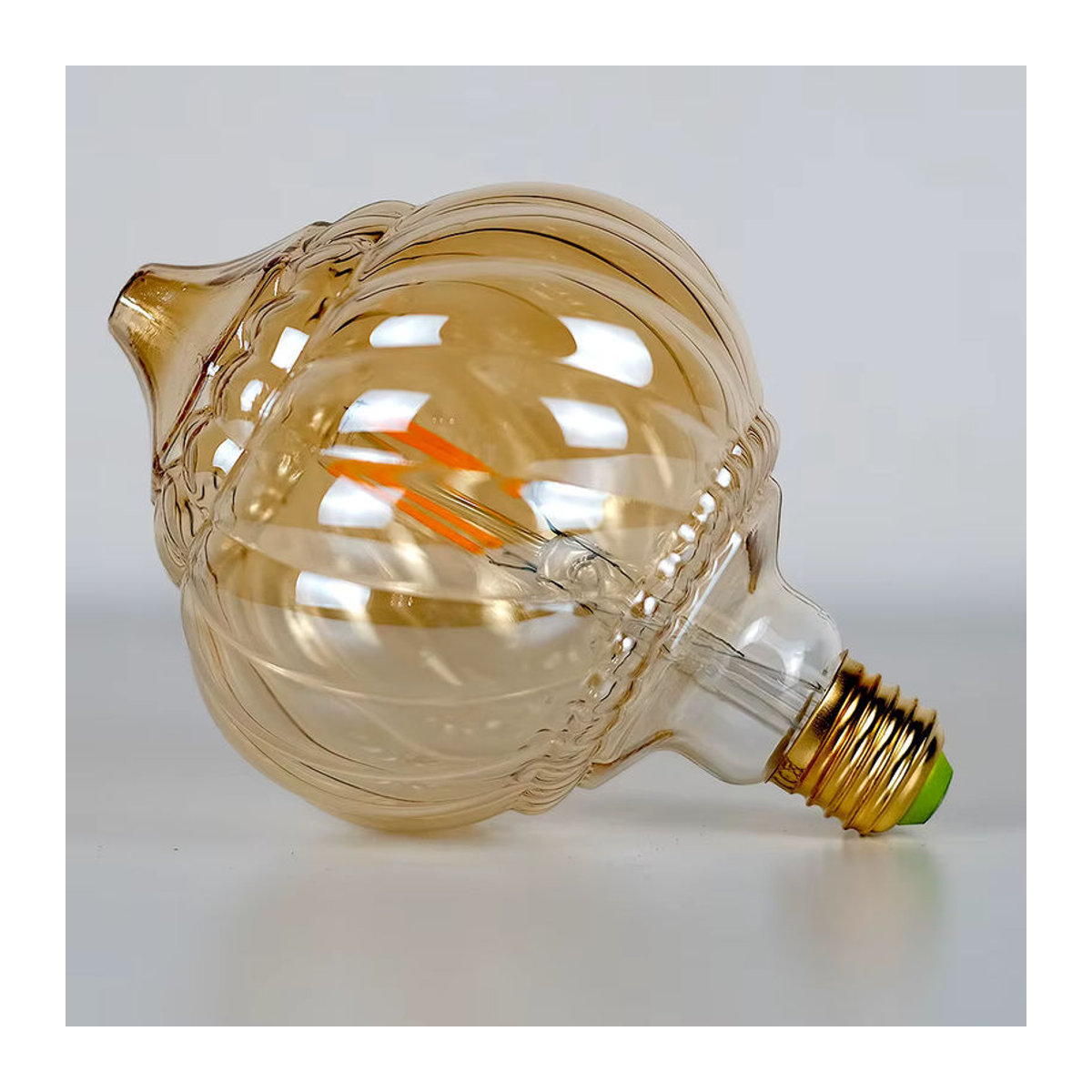 TIANFAN Vintage LED-Lampe G125 mit E27 Sockel, 4 W, Warmweiß, Retro Design - Bild 2