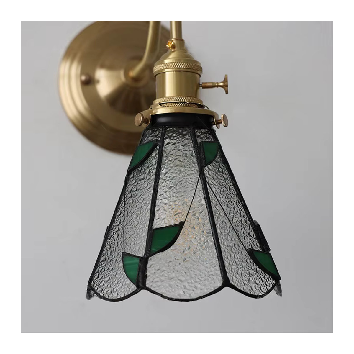 Tiffany Wandleuchte im Retro-Design aus Kupfer und Glas für Schlafzimmer und Wohnzimmer in Bunt - Bild 3