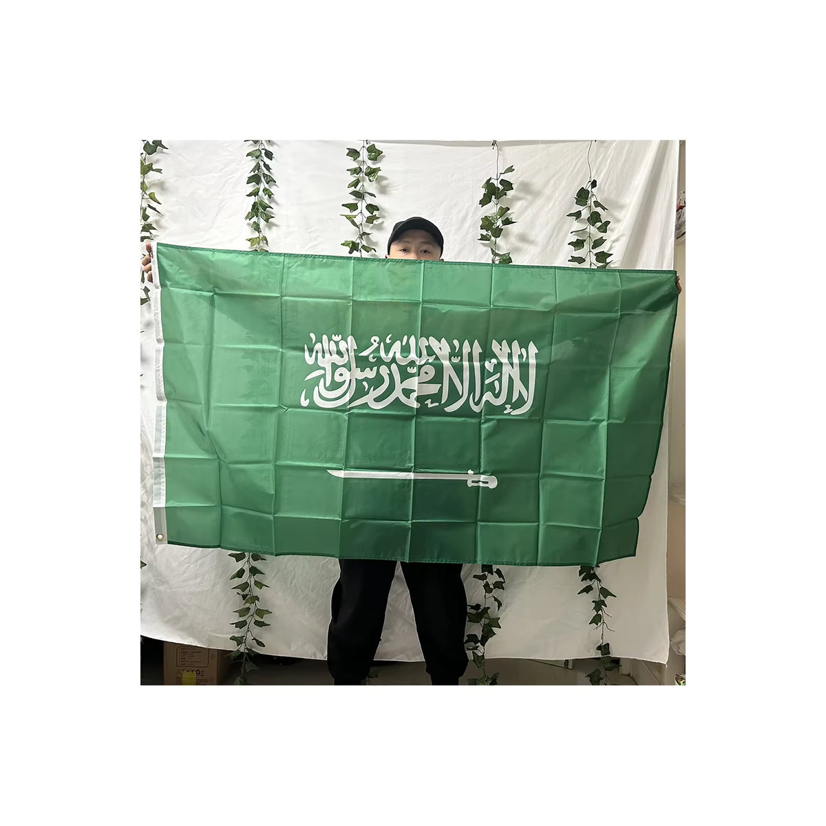 TIKI FLAGGE Saudi-Arabien Hängeflagge grün B: 150 cm, H: 90 cm - Bild 7